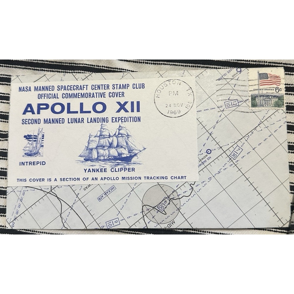 APOLLO XII APOLLO 12 Space Cover Original Tracking Chart Yankee Clipper 1969
